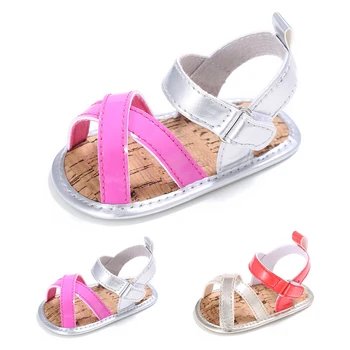 

2017 new arrival candy color newborn cute 0-1 year old baby girl PU sandals summer new baby shoes Non-slip kids toddler shoes