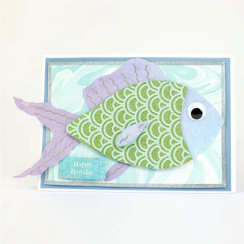 

Fish Scale Background Frame Metal Cutting Dies for Scrapbooking New 2019 Craft Dies Embossing Dies Cuts Card Making Stencils DIY