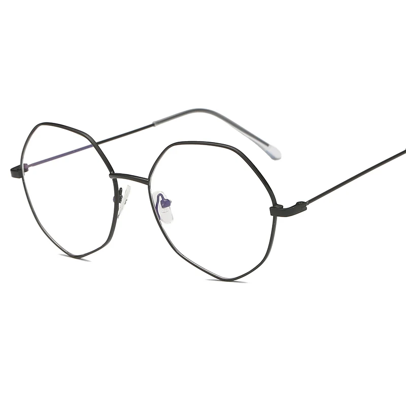 Модные мужские и женские очки оправа для очков многогранник большое плоское зеркало в раме металлические художественные Ретро Нерегулярные оправа для очков - Цвет оправы: 3422 C1