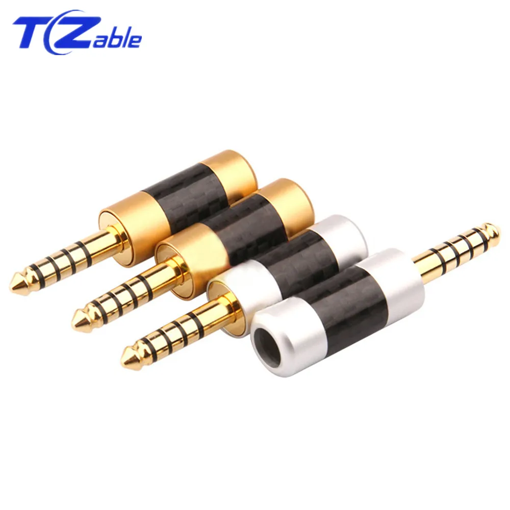 Headphone Plug Connector Gold Plated 4 4mm 5 Poles Balanced Headset Plug Stereo For Sony NW WM1Z A 4 4 Player Audio Adapter AUX