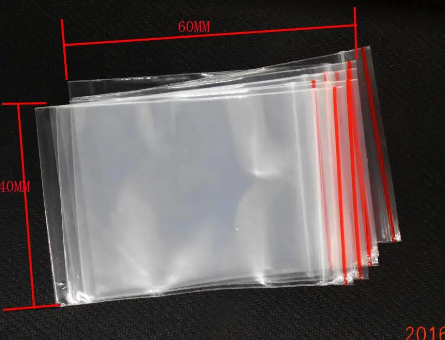 OPP Самоклеящиеся сумки прозрачные пластиковые сумки серьги пакеты для упаковки аксессуары 4*6 см