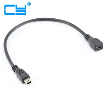 

Mini USB male female data line elbow 90 degrees right angle left Mini USB male to female line 20CM