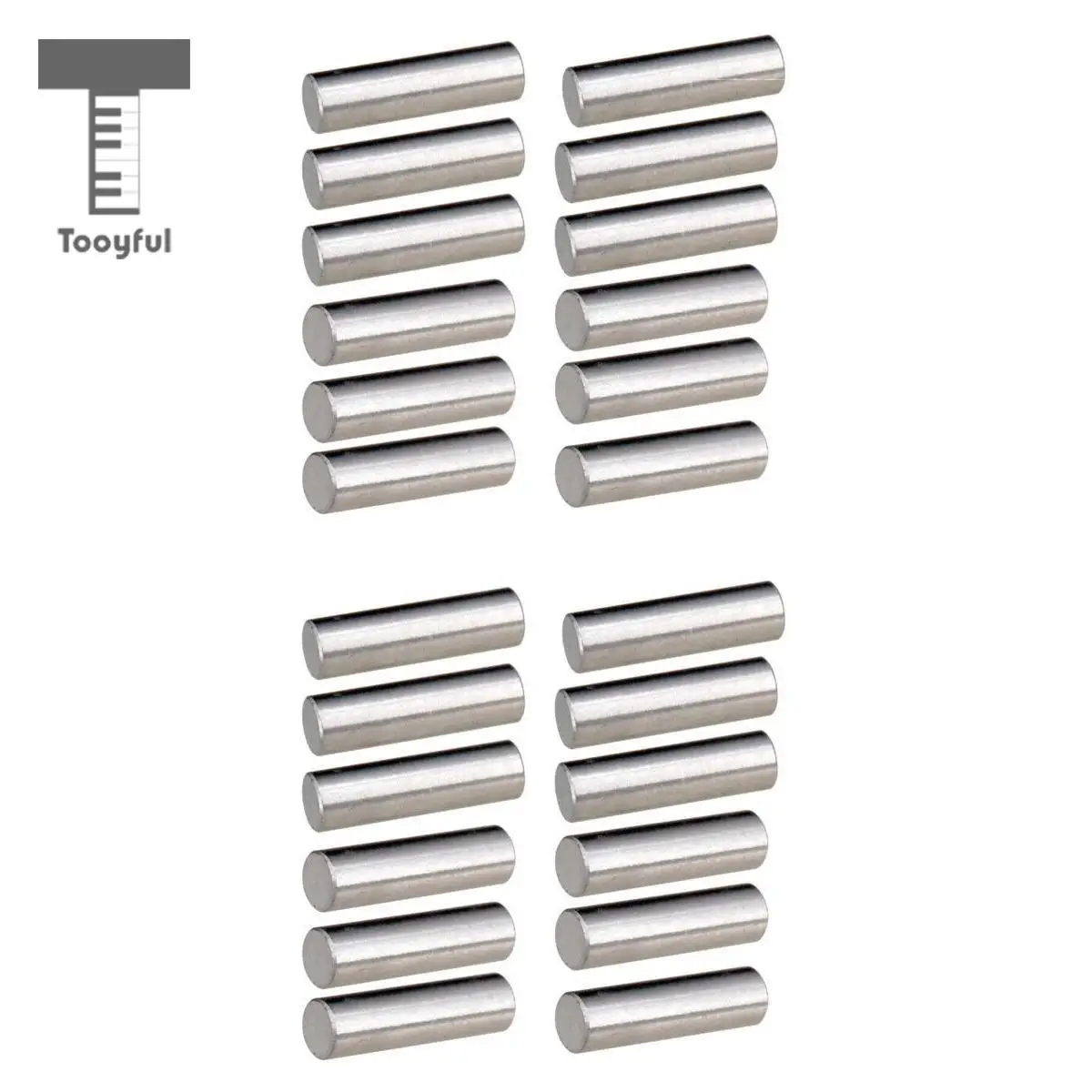 Tooyful 24pcs Alnico 5 Humbucker Pickup Polepiece Pickup Magnet Slug Rods for Electric Guitar Parts 15mm+18mm