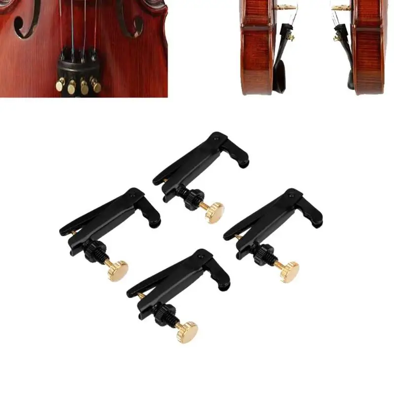 4 шт. 4/4-3/4 профессиональные железные тюнеры для скрипки с покрытием для скрипки Спиннер регулятор струны крючки для скрипки музыкальный инструмент