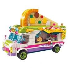 ENLIGHTEN Girls City Friends Princess Pizza Dining Car Van Bus Building Blocks Sets Kids Toys Bricks city girls princess outing bus car building blocks sets bricks model kids classic toys compatible legoings friends