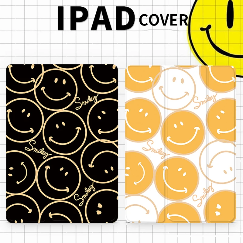 Магнитный складной чехол книжка Smile Face для iPad Pro9.7 &quot10 5 12 9 Air Air2 Mini 1 2 3 4 Tablet Cover