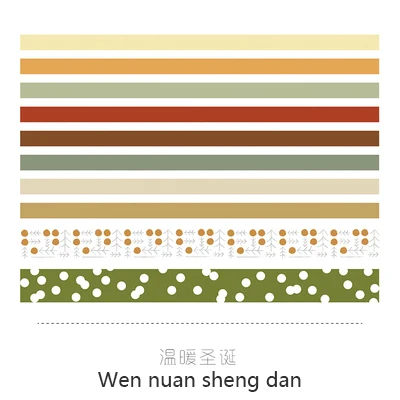 JIANWU 7pcs or 10pcs/set Cute Basic color Washi Tape Scrapbook DIY  Masking Tape School Stationery Store Journal supplies wen nuan sheng 10pcs