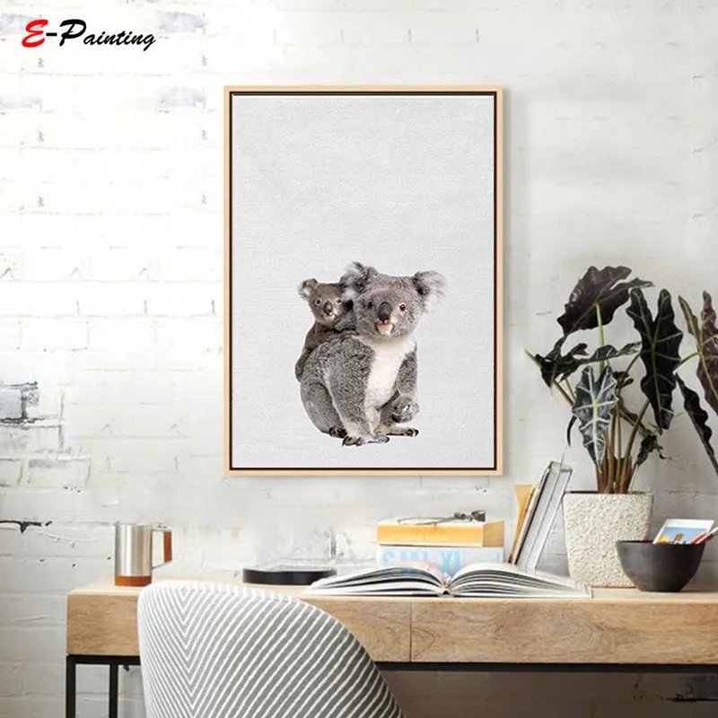 Детская настенная художественная фотография Koala для мамы и ребенка печать
