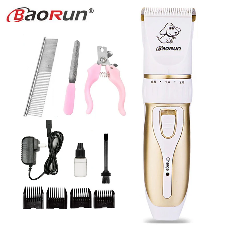 

Professional Pet Scissors Dog Grooming Trimmer Animals Hair Clippers Electric Shaver Haircut Shaving Machine W Nail Cutter Comb