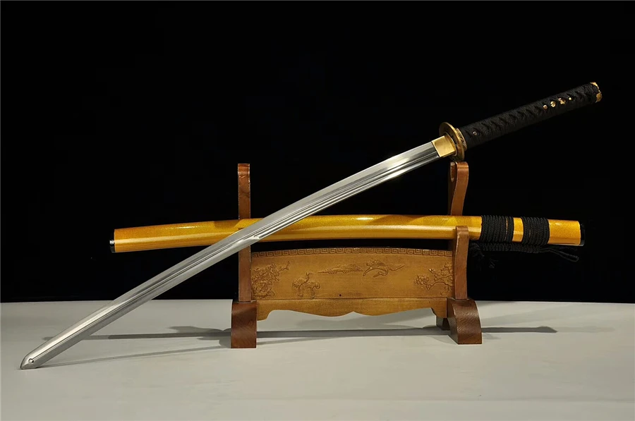 Hand Forged Red Damascus Steel Katana Japanese Samurai Real Sword no Shake Fitted