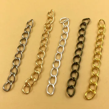 

50mm Extended Extension Chains 5 Colors Tail Extender for DIY Jewelry Making Findings Necklace Bracelet Chain