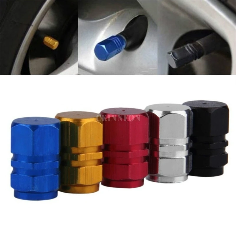 

DHL 500PCS Hot Color Aluminum Alloy Valve Cap Bike Cap Bike Bicycle Cycling Tire Leak Valve Cover Gas Nozzle Bicycle Accessories