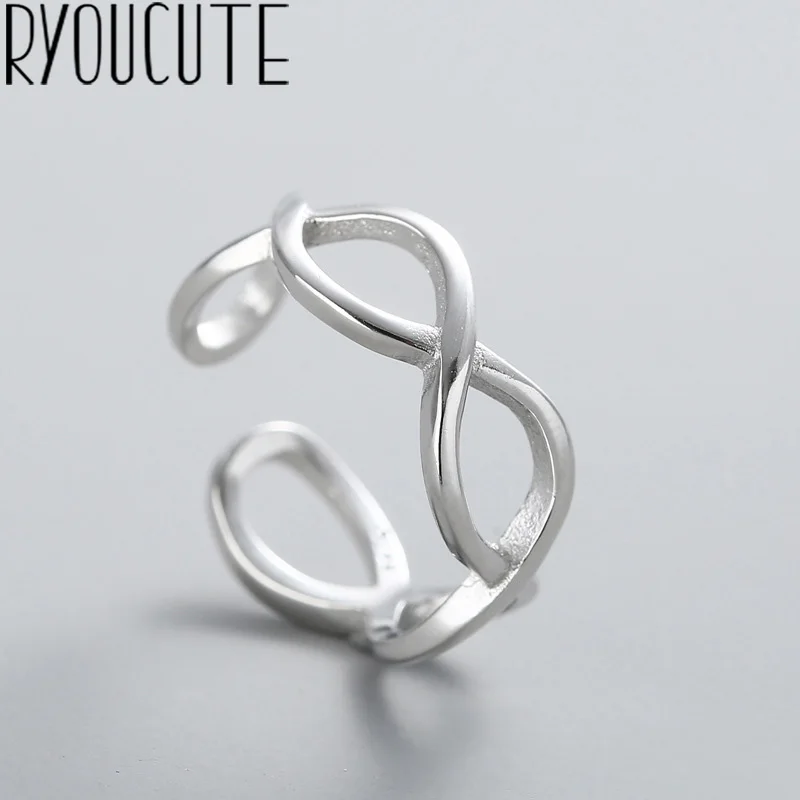 Богемный Винтаж 925 пробы серебро полые кольца для Для женщин Bijoux Мода, регулируемый Размеры регулируемые перстни Mujer