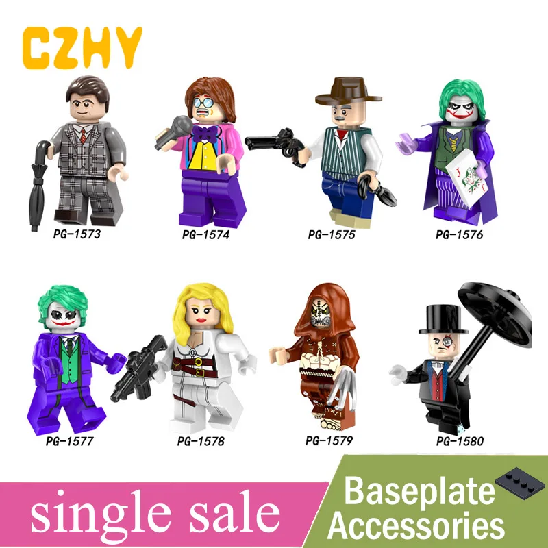

Al Pacino Sir Elton John champagne Agent Joker Sharon Carter Scarecrow Penguin Super hero Children Toys minifigured legoe PG8144