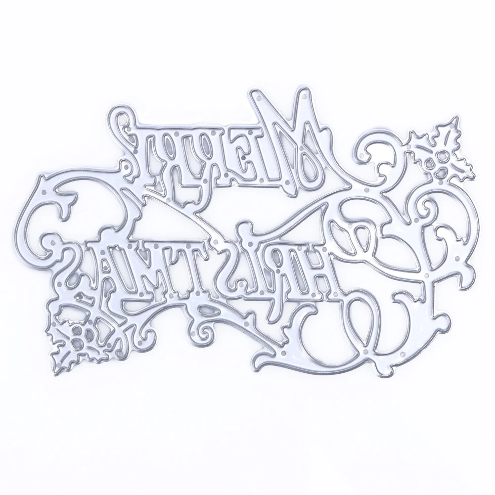 wholesale merry christmas metal cutting dies stencils merry christmas stencils printable