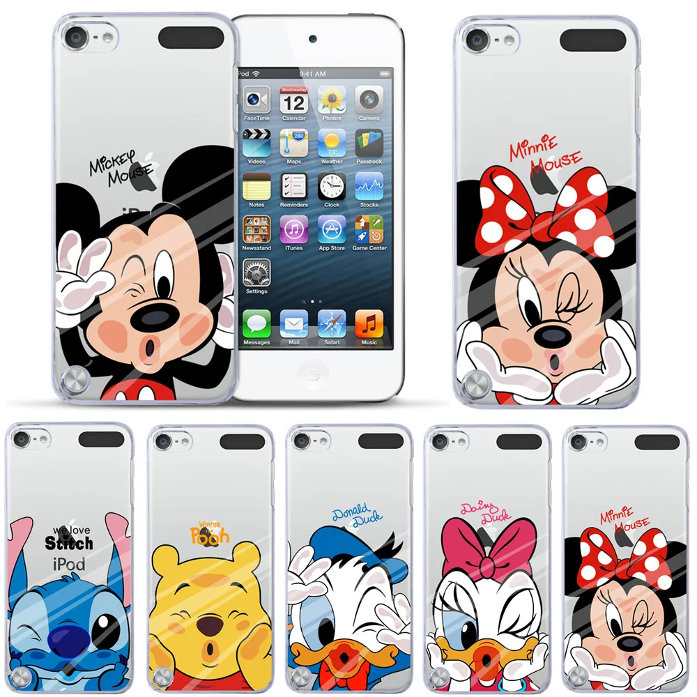 

For iPod Touch 5 Case Mickey Minnie Pooh Daisy Duck Painted For Apple ipod touch 5 5th Cover Hard Back Shell