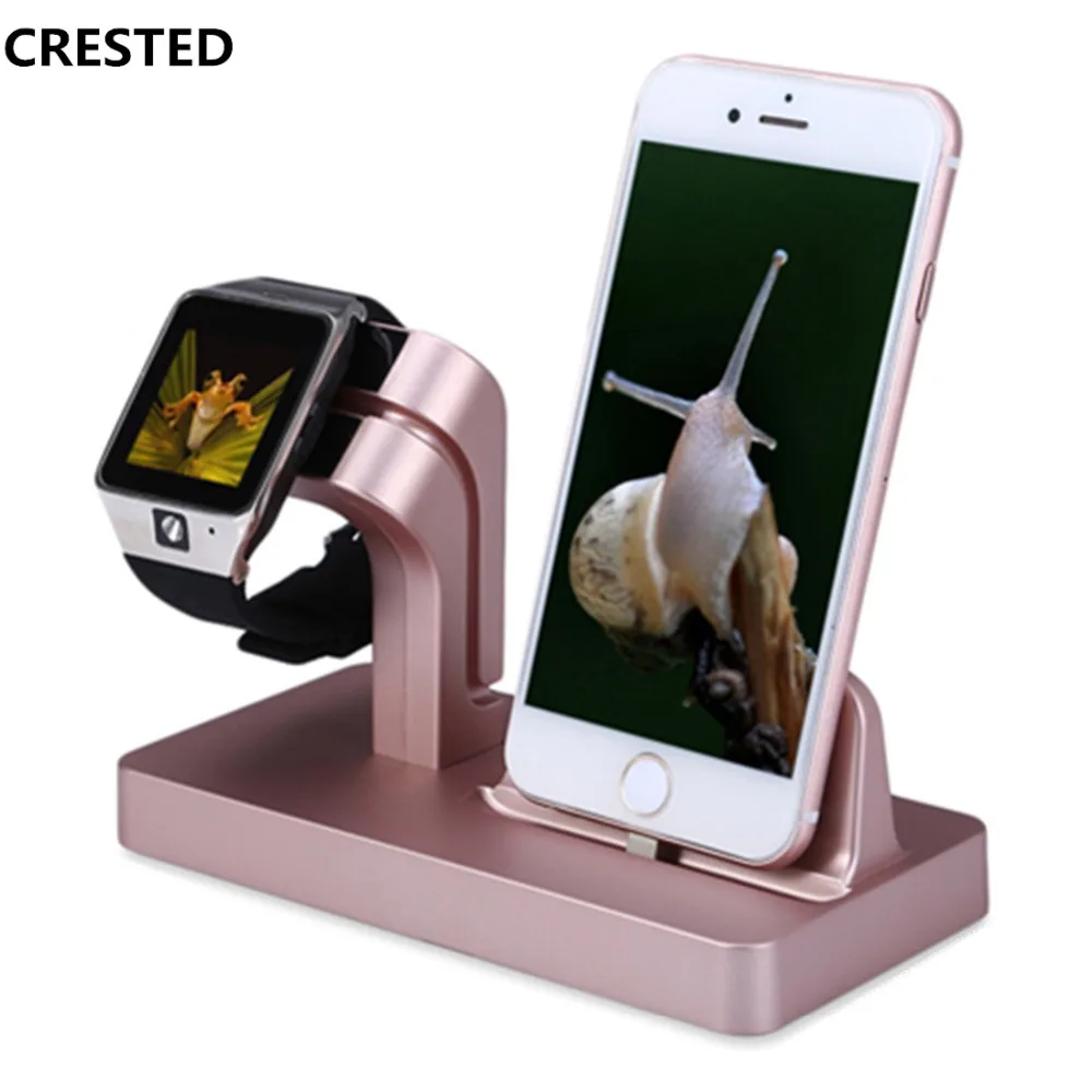 

Stand Holder For Apple watch 4/3/2/1 42/44mm 38/40mm IPhone X 87 7/8 Plus 6S 6 Plus 6S 5S 2 in 1 charger station