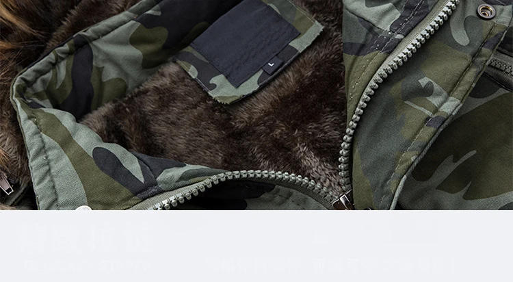 2018 Новинка зимы военные Стиль Велет Подкладка куртки парка Для мужчин длинные большой меховой воротник Для мужчин s пальто