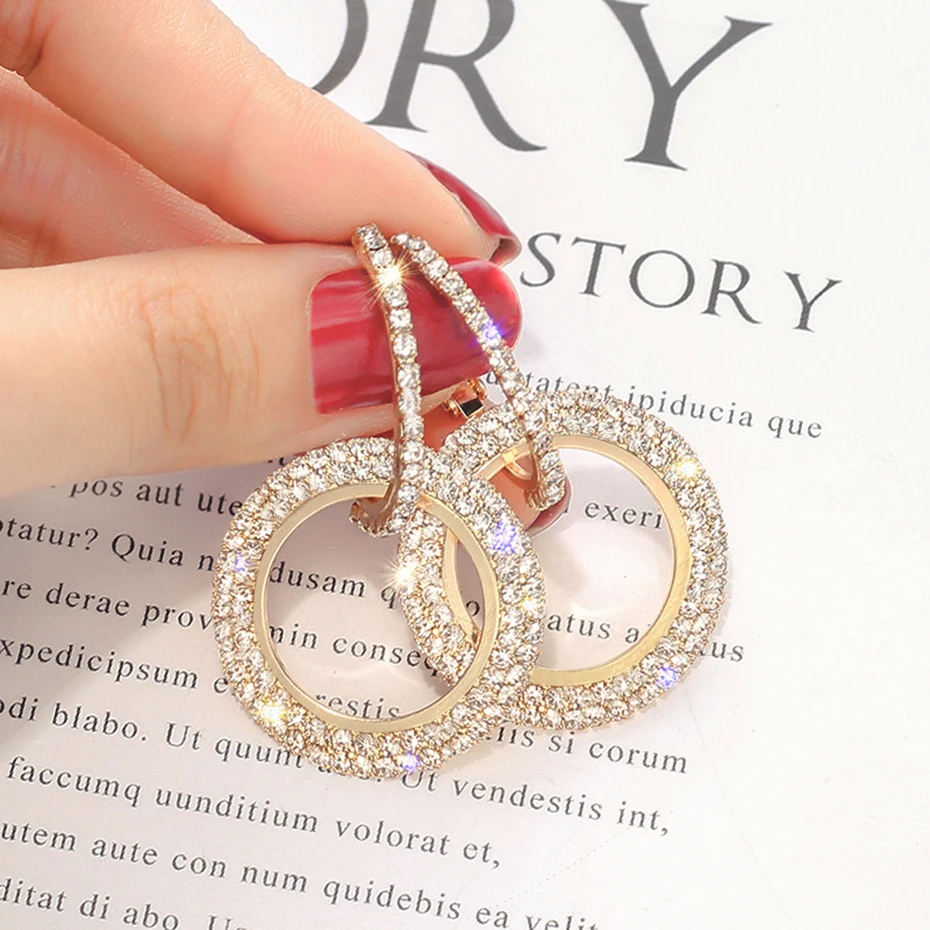 Rhinestone earings  (3)