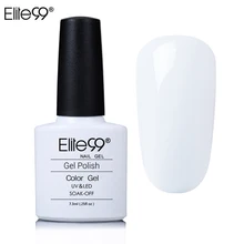 Elite99 7.3ml embeber fora do verniz do prego de longa duração cor pura gel unha polonês curado com lâmpada led uv semi permanente laca do prego(China)