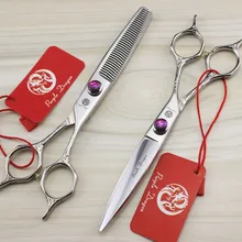 588#5,5 ''бренд фиолетовый дракон высшего класса Персонализированные Парикмахерские ножницы 440C ножницы для резки Hair ножницы для волос