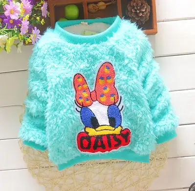 Новинка года; Самый дешевый высококачественный красивый свитер ярких цветов для новорожденных девочек; Одежда для маленьких девочек; DS034 - Цвет: blue duck
