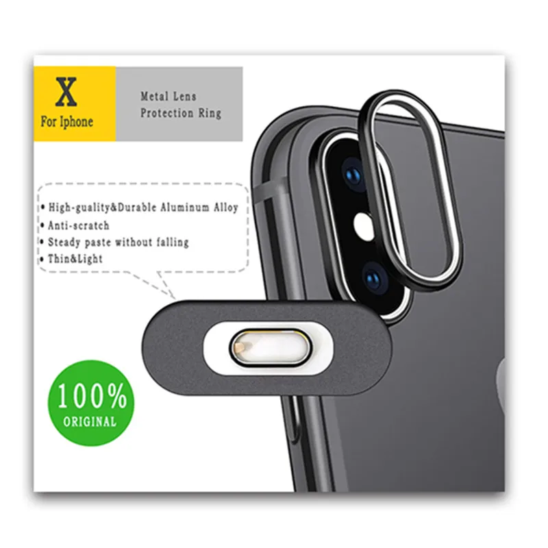 

Luxury Rear Camera Guard Circle Metal Lens Protector Case Cover Ring Bumper for Mobile iphone X lens Protection Ring