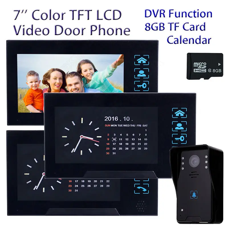 Free shipping 7 Intercom font b Door b font Phone HD font b Camera b font