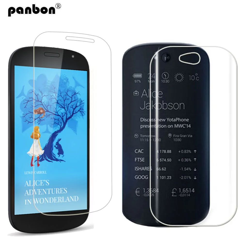 زجاج واقي على yotaphone 2 الزجاج المقسى واقي للشاشة و الخلفي HD واضح نانو لينة فيلم ل yota الهاتف 2