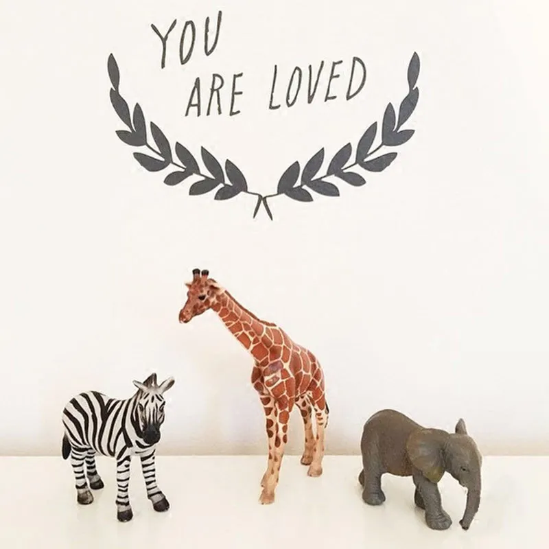 YOU are loved Quotes Wall Sticker Living Room Bedroom Stickers Home