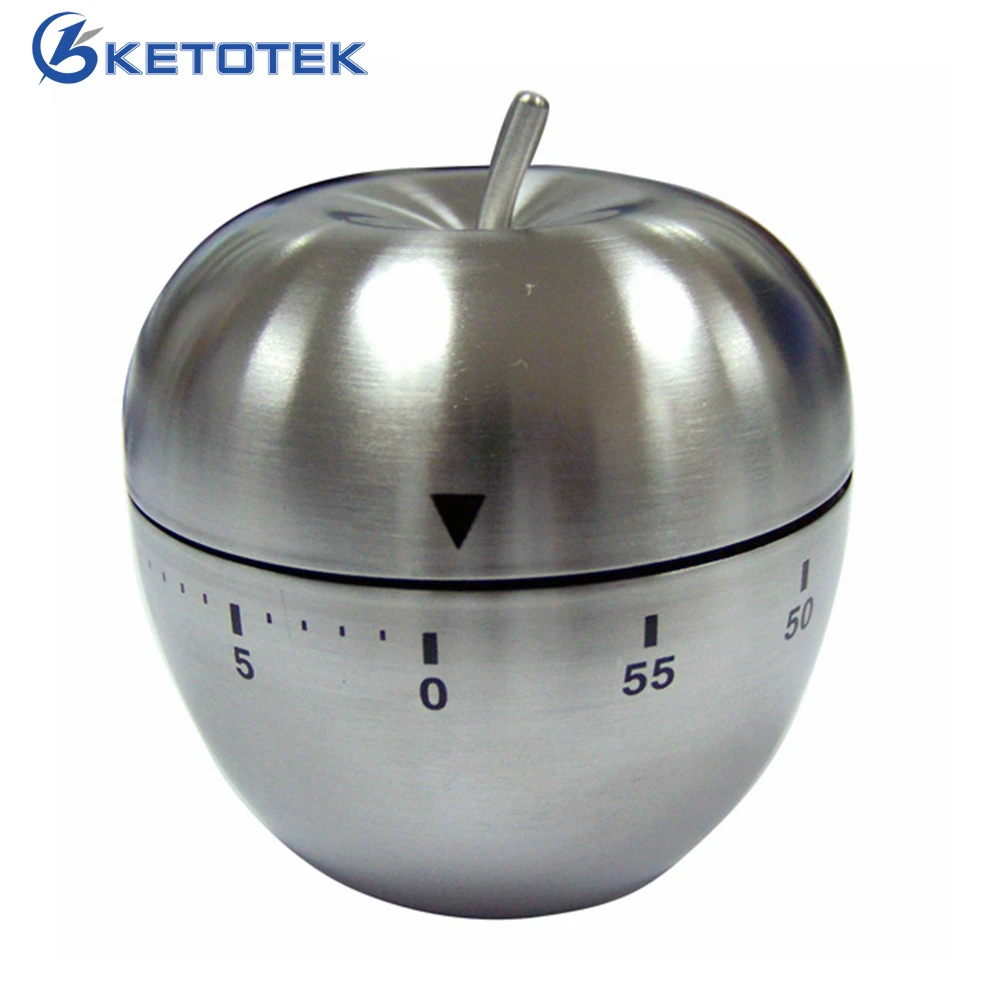 

Kitchen Timer Cooking Timer Alarm 60 Minutes Stainless Steel Kitchen Tools Kitchen Gadgets Timer Apple Shape