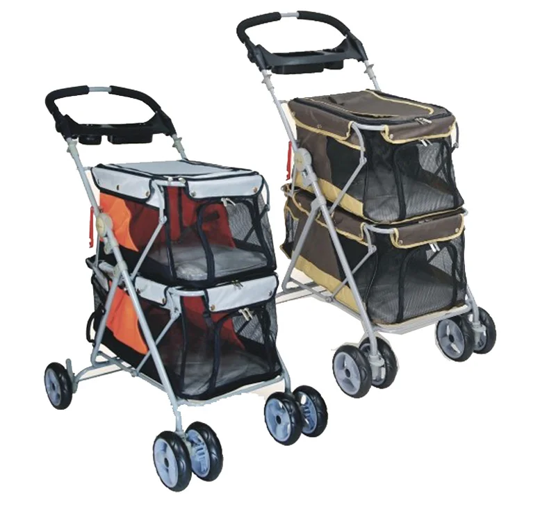 Дизайн, коляска для 2 собак, нагрузка 25 кг, коляска для собак/Собачка/щенок, коляски для продажи, тележка с поворотом на 360 градусов