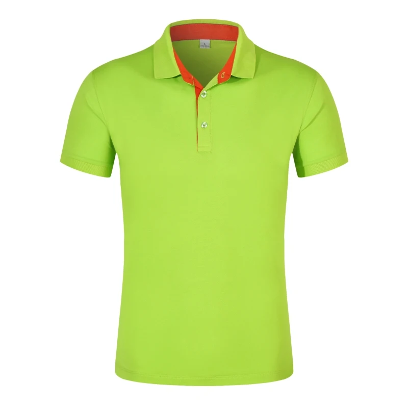 Летние повседневные новые Брендовые мужские рубашки поло высокого качества унисекс рубашки с коротким рукавом на заказ поло с вашим логотипом или дизайном укороченные топы - Цвет: Apple green