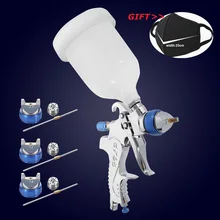HVLP Краскораспылитель набор с 1,4 мм 1,7 мм 2,0 мм стальным соплом Подарочная маска автомобильная краска мебель набор для краски инструмент для ремонта автомобиля