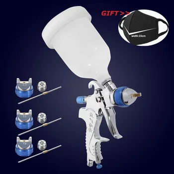 

HVLP Paint Spray Gun Set with 1.4mm 1.7mm 2.0mm Steel Nozzle gift Mask Car Painting Furnitures Painting Kit Car Auto Repair Tool