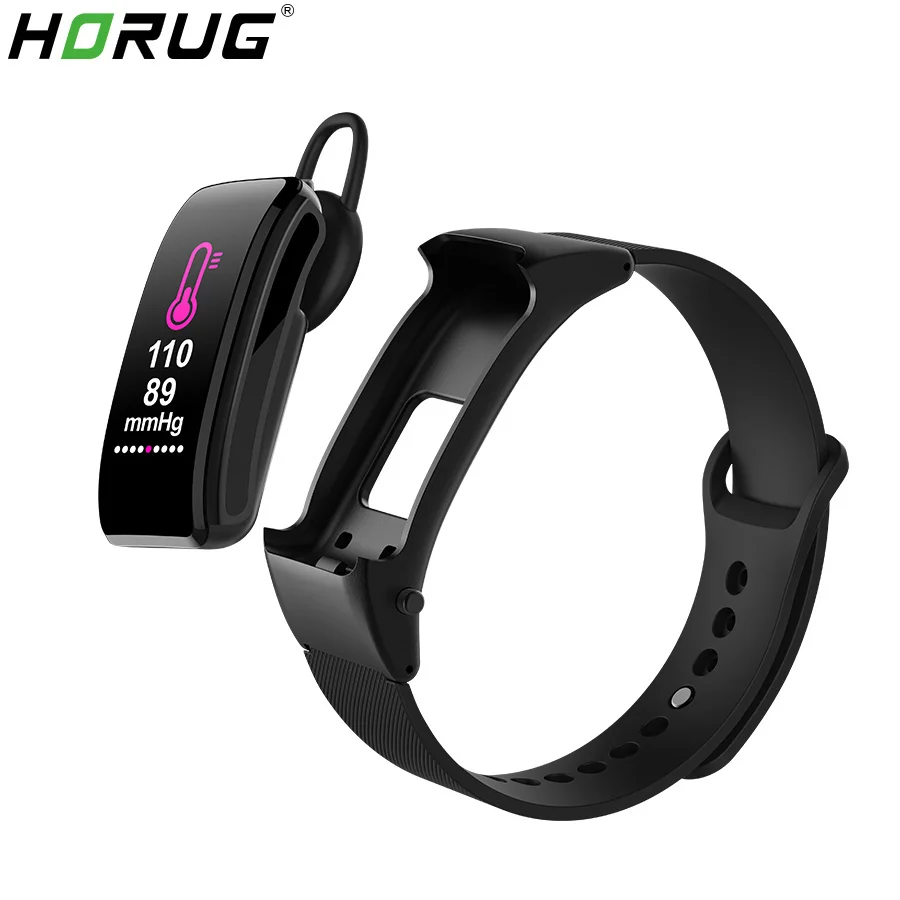 HORUG Bluetooth Смарт браслет цветная гарнитура Talk умный Браслет монитор сердечного