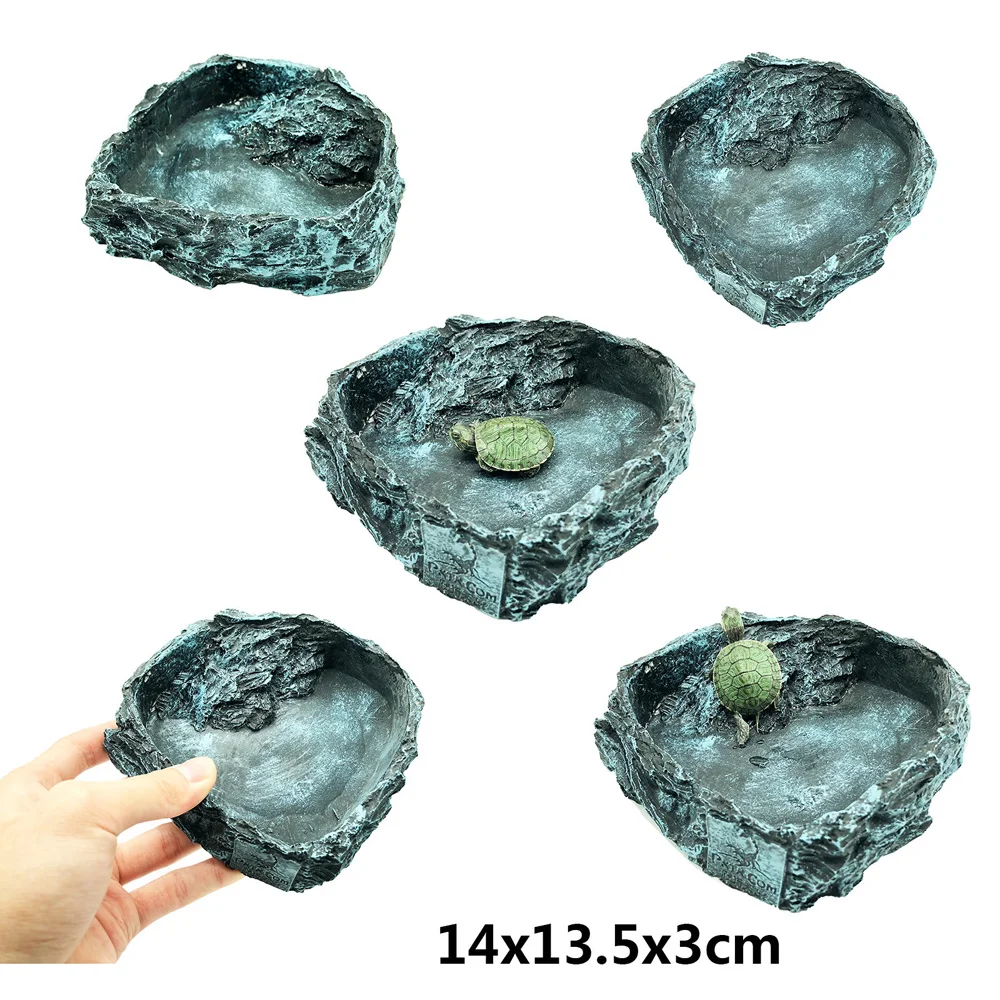 

Snakes Tortoise Feeder Spiders Dish Bowl Green Safe Lizard Scorpions Frogs