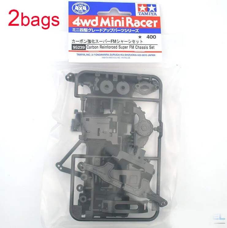 

2 Bags 95239 Carbon Reinforced Super FM Chassis Set SFM Chassis Black For Tamiya Mini 4WD Racing Car Model