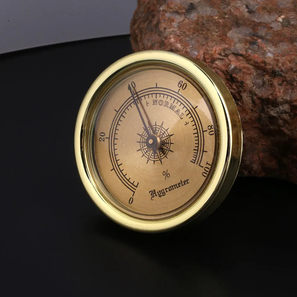 

Portable Mini Precision Cigarette Hygrometer Accurate Mechanical Humidor Round Hygrometers Humidity Detector Cigar Accessories