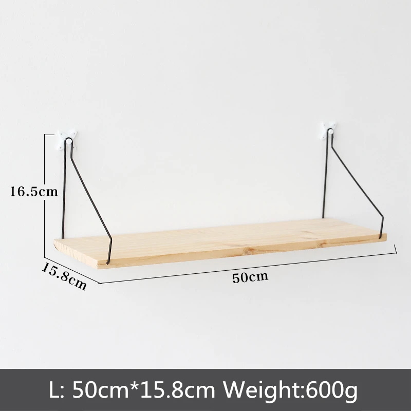 3 Размеры простой полка настенная железного дерева висит держатель накопитель подставка для различных предметов хранения настенная