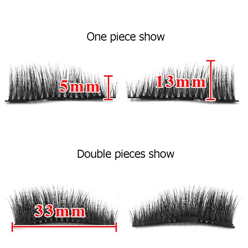 3D магнитные накладные ресницы искусственные ресницы Поддельные Наращивание ресниц многоразовые с тремя крошечными Магнитный модный