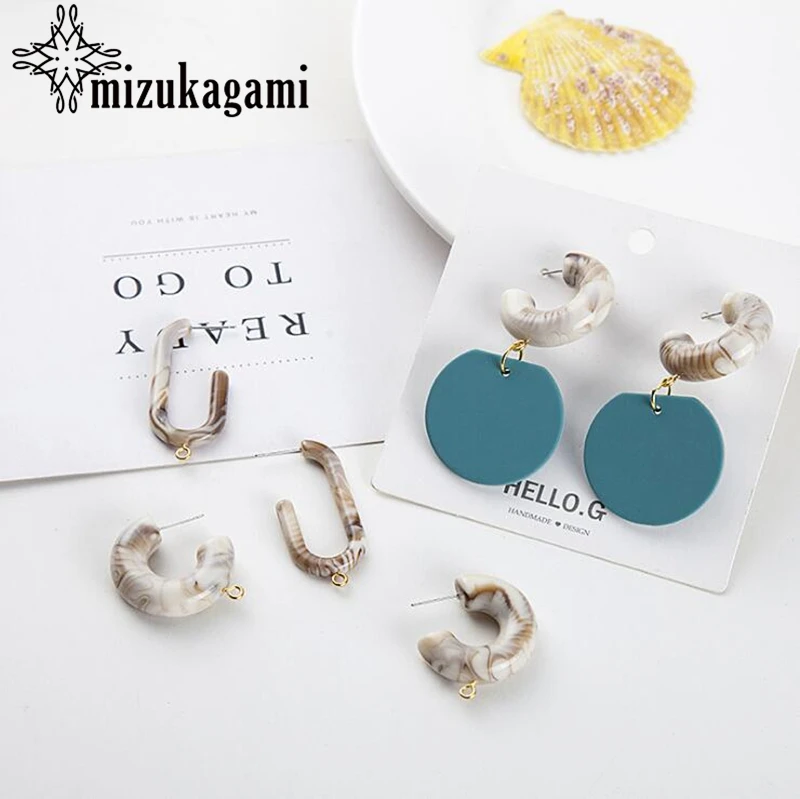 

Acrylic Resin Geometric Exaggeration Earrings Base Connectors Linkers For DIY Fashion Drop Earrings Jewelry Making Accessories