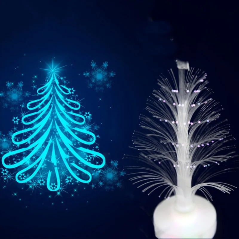 

LED Luminous Christmas Trees Ornament Flash Light Shining Xmas Tree Decor Glow In Dark Home Desk Decor Christmas Ornament