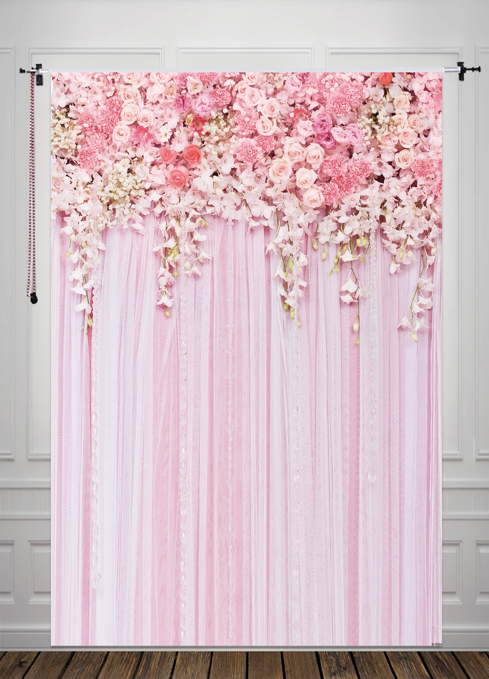 HUAYI Pink Flowers Background For Wedding Newborn Backdrop Photography