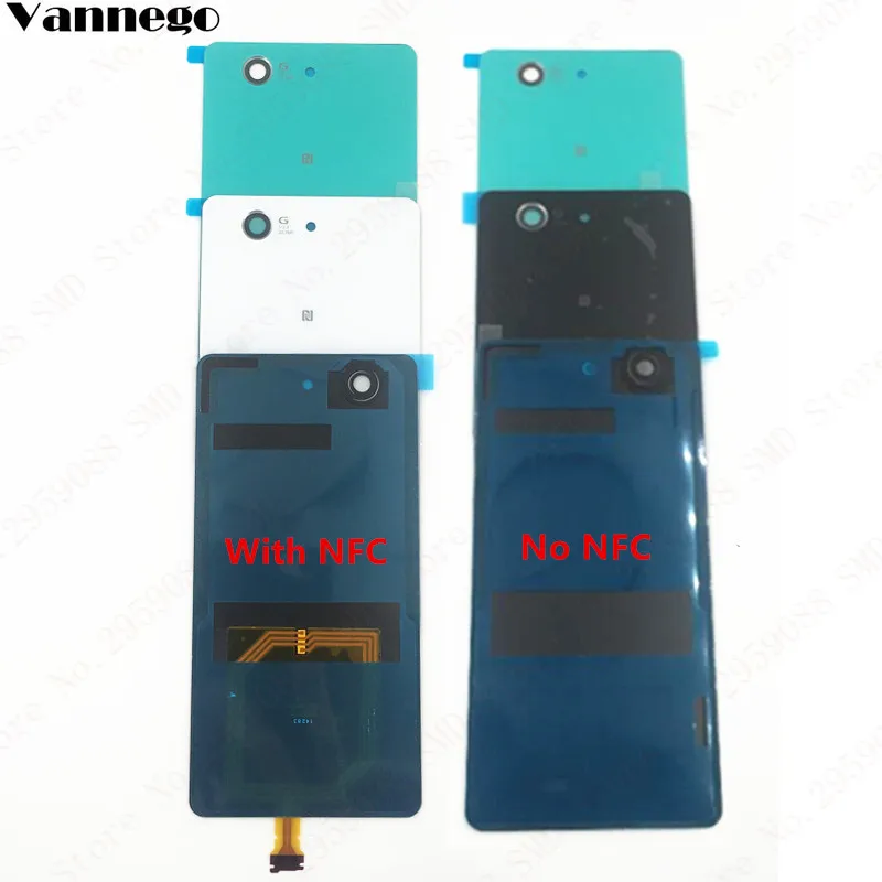 

Vannego Glass Battery Housing Cover For Z3Mini Replacement Back Cover For Sony Xperia Z3 Compact D5803 D5833 Z3 MINI With NFC