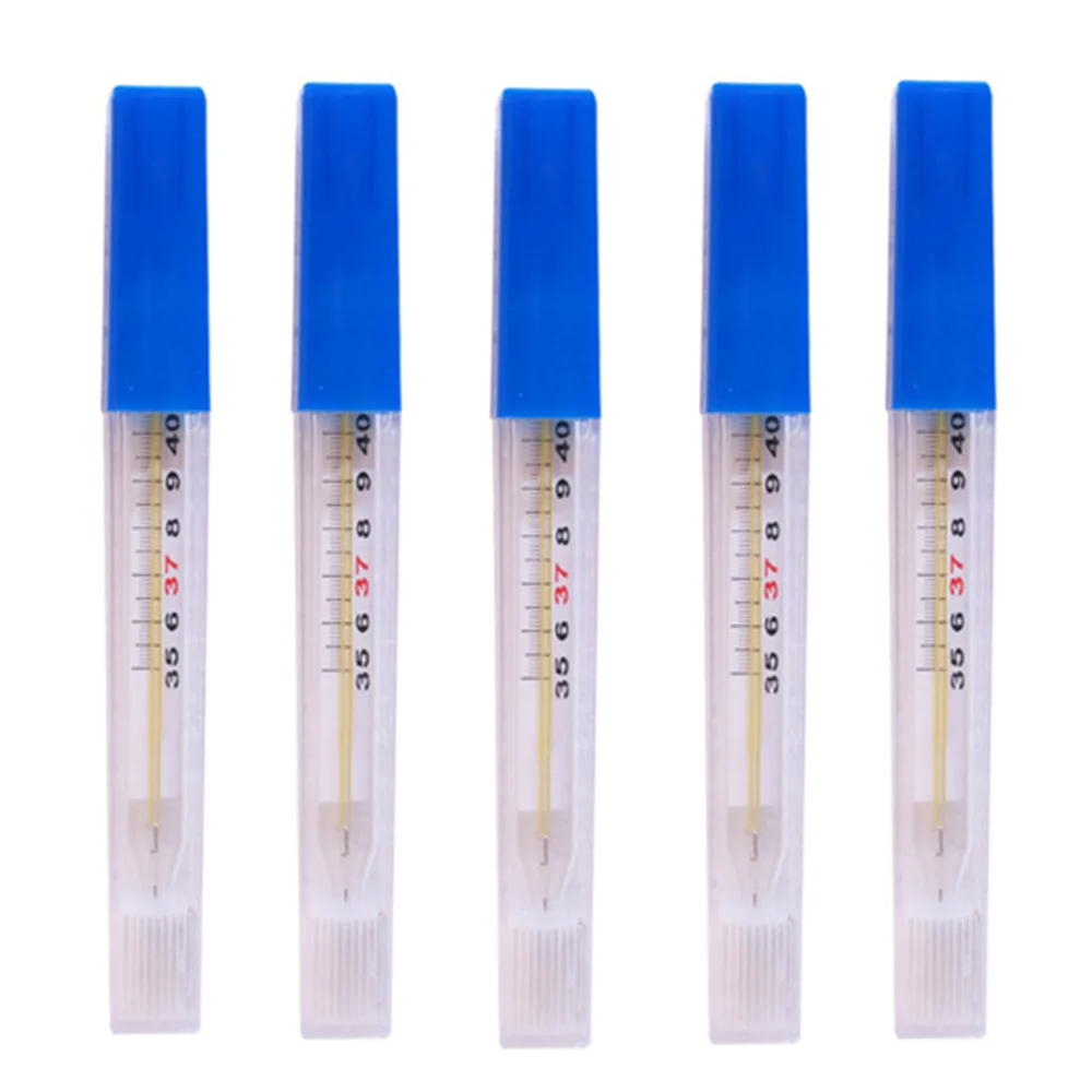 

5 pcs/set Accurate Medical Mercurial Thermometers Household Body Temperature Thermometer
