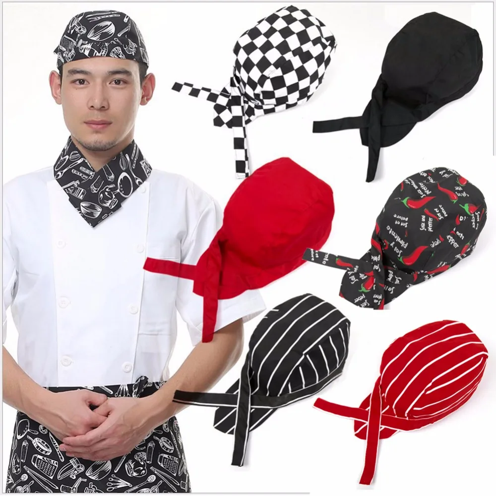 Хлопковая цветная шапка шеф-повара, Пиратская Кепка шеф-повара, кепка с черепом, профессиональный набор для приготовления пищи VariousKitchen