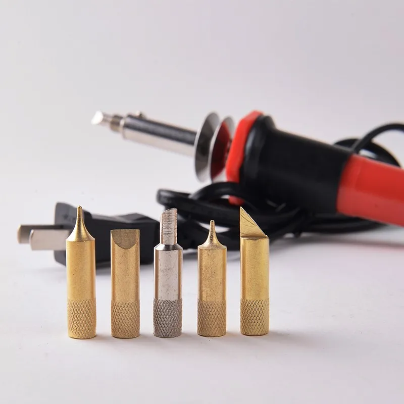 30W 220V Pyrography Tool 5pcs  Soldering iron Tips Wood Burning Pen Soldering Iron Station Woodburning Solder Tool Set Carving hot air soldering