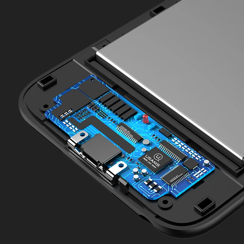 USAMS Battery Charger Cases for iPhone X XR XS 6 6s 7 8 Plus 3000/4200mAh Power Bank Case Slim External Pack Backup charger case