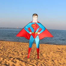 Высокое качество, стиль, 2 м, воздушный змей с Суперменом, большой воздушный змей, летающий с ручкой, детские игрушки для улицы, воздушные змеи Wei